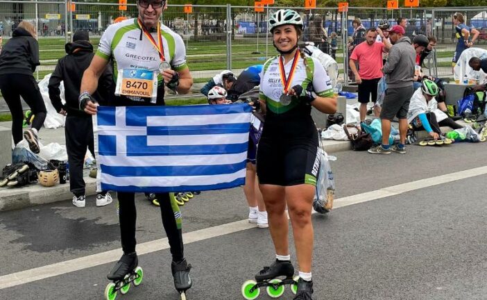 Δυο Ρεθυμνιώτες εκπροσώπησαν την Ελλάδα στο Μαραθώνιο πατινιών του Βερολίνου